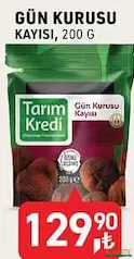 TARIM KREDİ GÜN KURUSU 200 G fiyat ve kampanya bilgisi